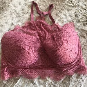 PINK HIGH NECK PUSH-UP BRALETTE